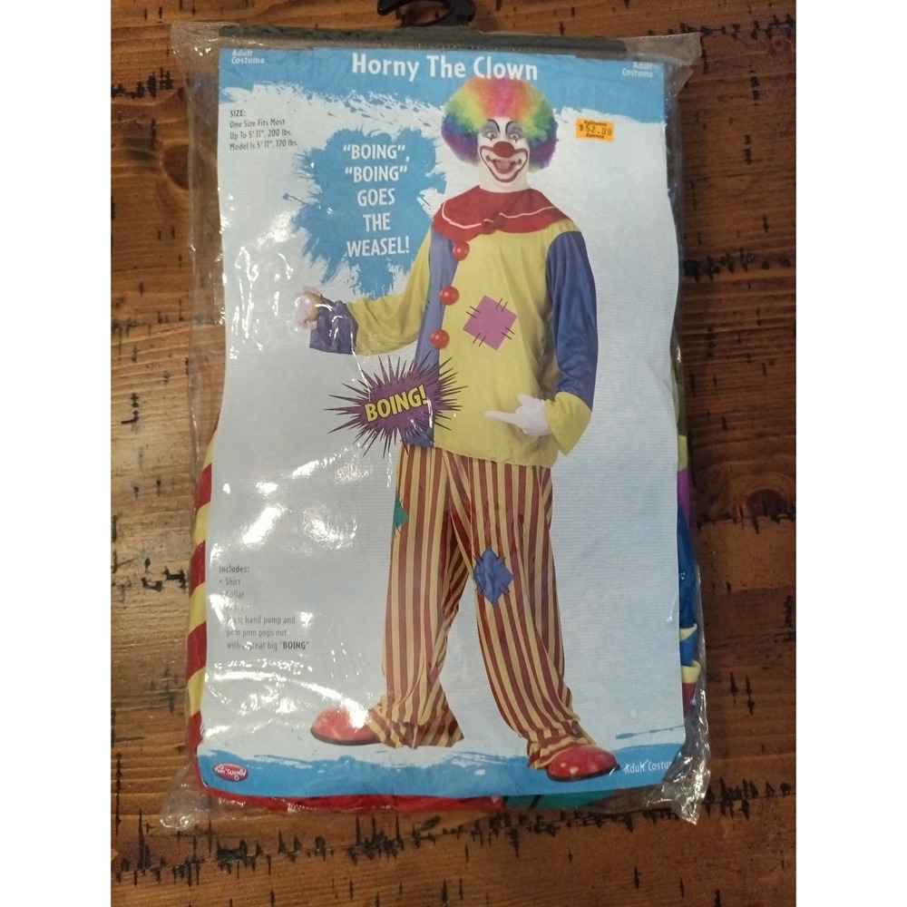 Horny the Clown Costume Adult Standard Funny Halloween Costume G1